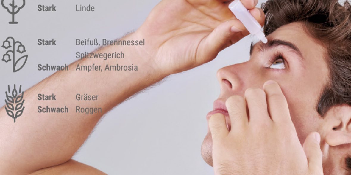 Antiallergische Augentropfen gegen Heuschnupfen