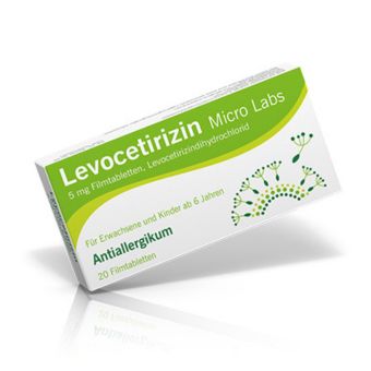 Faltschachtel Levocetirizin Micro Labs 5mg Filmtabletten - Antiallergikum